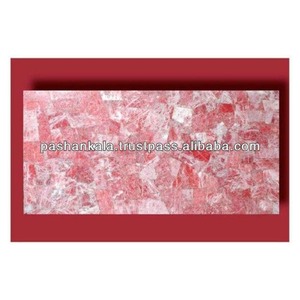 Rectangular <b>Rose</b> Quartz Gemstone Table <b>Top</b> - Product Image 1