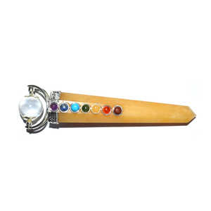 Varitas de cuarzo dorado para chacras, de Obelisco, chacra - Product Image 1