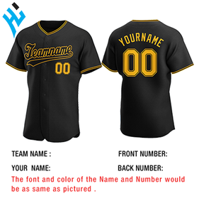 Maillot de base-ball personnalisé, Design sublimé, mode femmes, Softball, tissu Slim Fit, couleur noire - Product Image 2