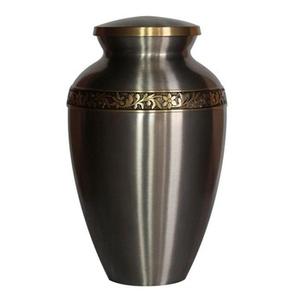 Urn métallique Antique gravé or et gris, vente en gros, crinière pour adultes, Style américain/européen - Product Image 1