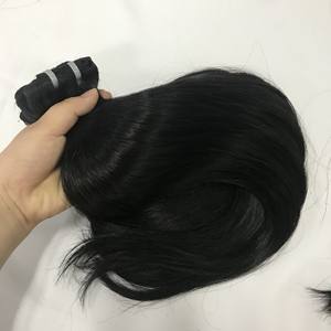 Meilleure vente Super Double cuticule aligné Remy wefted waves brut unique donneur droite noir vietnamien Extensions de cheveux humains - Product Image 4