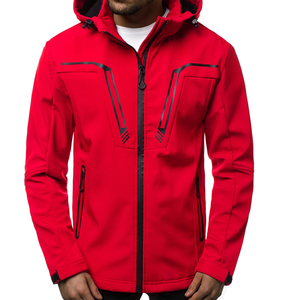 Chaqueta Softshell para hombre con múltiples bolsillos con cremallera Chaqueta Softshell para hombre con revestimiento impermeable - Product Image 3