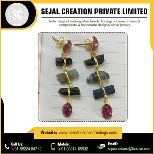 Boucles d'oreilles en argent sterling 925 de conception la plus récente du vendeur et du fournisseur indiens en gros - Product Image 4