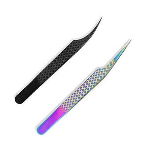 Faible QUANTITÉ MINIMALE DE COMMANDE Noir Brucelles Cils Personnalisé Privé Étiquette Noir Plasma Cils Brucelles Pointues Pointe Noir Pinces En Acier Inoxydable - Product Image 3