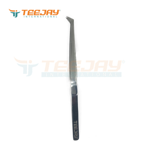 แหนบต่อขนตา TEEJAY รุ่นใหม่ ขนาด 14 ซม. สีเงินขัดเงา สแตนเลสสตีล ปลายเรียวเล็กพิเศษ สำหรับต่อขนตาแบบวอลลุ่ม - Product Image 4