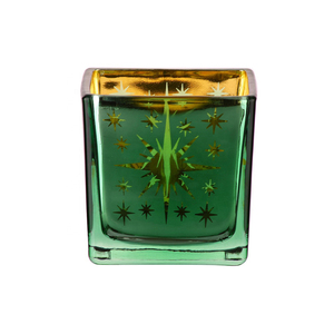 ขวดแก้วรีไซเคิลพร้อมฝาปิดสำหรับใส่เทียนหอมทำจากปรอทสีแดงกุหลาบสีทองสำหรับเทศกาลคริสต์มาส - Product Image 5