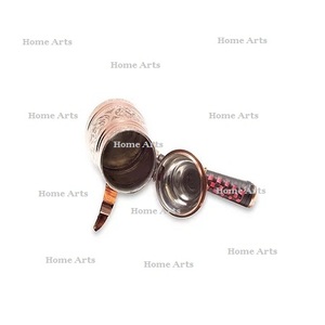 Ensemble de 4 théières en cuivre martelé, taille personnalisée, forme ronde, théière de qualité supérieure pour utilisation en restaurant - Product Image 6