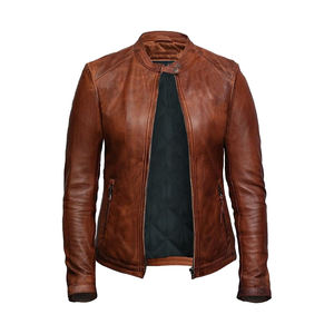 Veste en cuir de moto matelassée de style européen AA Respirante avec doublure en laine Protection de pointe-Fini! - Product Image 5