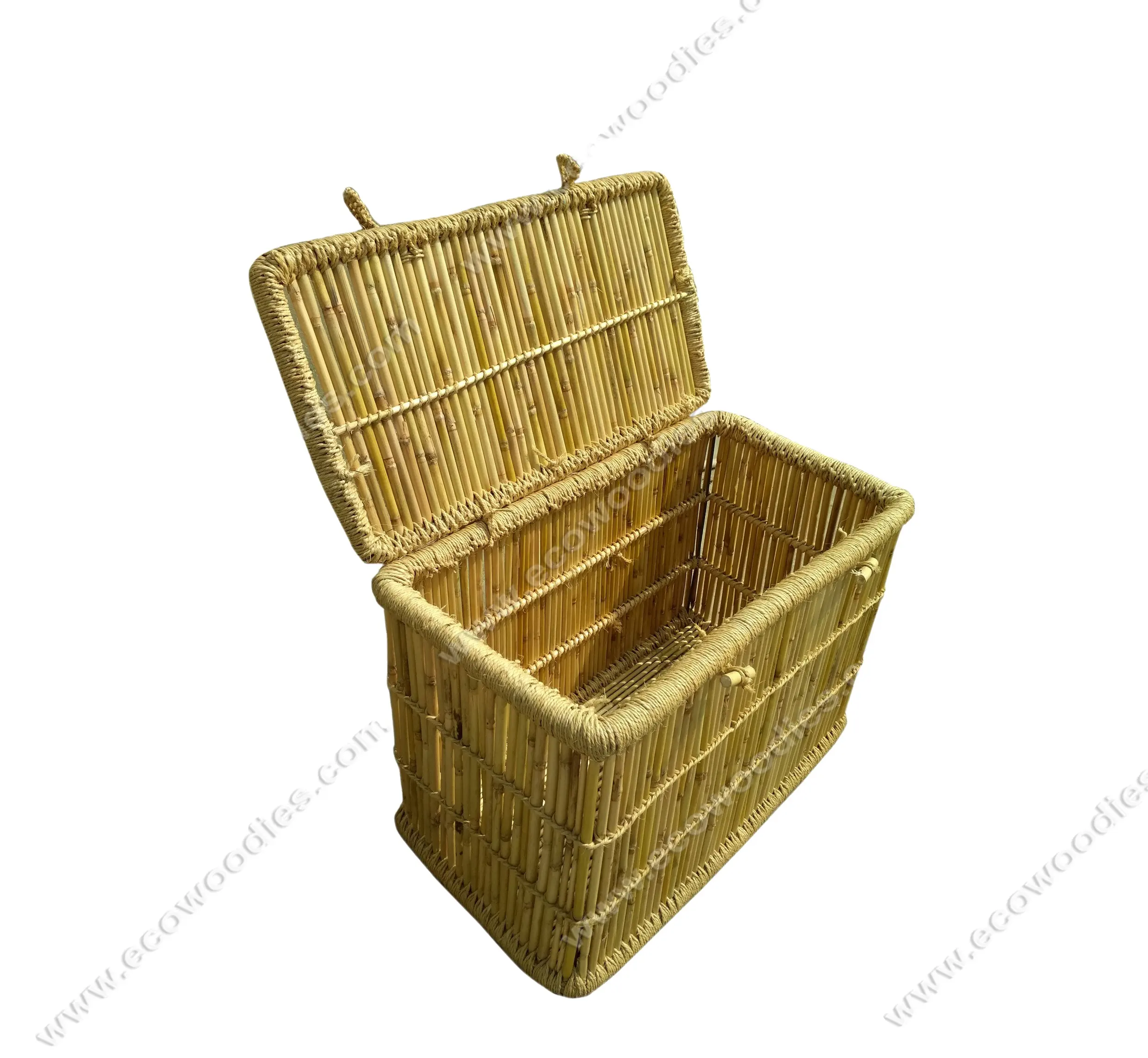 Eco Friendly Bamboo Rattan Toys & Storage Trunk Large Home Storage Organizer Box For Books Clothes Kitchen Cabinets