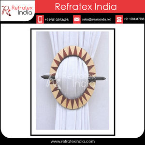 Gorgeous and Custom Packaging Wooden <b>Curtain</b> Tieback By Refratex India Made in India For Wooden <b>Curtain</b> Holder - Product Image 4