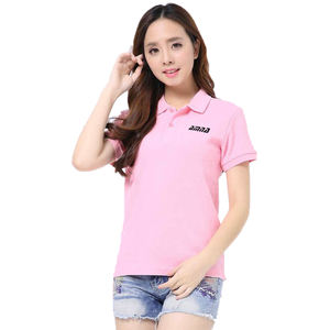 Diseño rayado Camisas de media manga para mujer en cuello redondo con níquel en blanco - Product Image 5