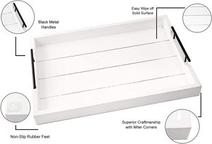 Plateaux en bois élégants, durables et écologiques, adaptés au contact alimentaire et compatibles lave-vaisselle - Product Image 3
