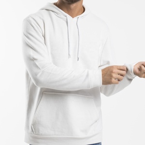 Sudadera con capucha para hombre, de moda, lisa, blanca, gruesa, con logotipo personalizado impreso, bordada - Product Image 4