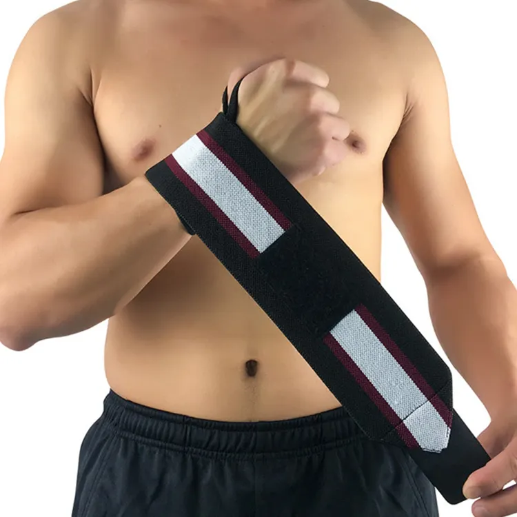 Benutzer definierte Sport Elastic Stretchy Gewichtheben Handgelenk Unterstützung Wickel band Gewichtheben Gym Strap/ Wrist Wraps