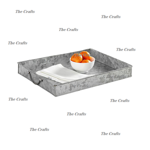 Plateau de service alimentaire de couleur gris galvanisé de la plus haute qualité, forme ronde, plateau alimentaire pour chocolat, pour un usage domestique en cuisine - Product Image 6