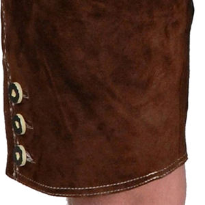 Pantalones Cortos de Cuero Alemán para Hombre, Color Marrón, Estilo Urbano Informal, Pantalones Cortos Bávaros Personalizados para Jóvenes y Adultos - Product Image 5