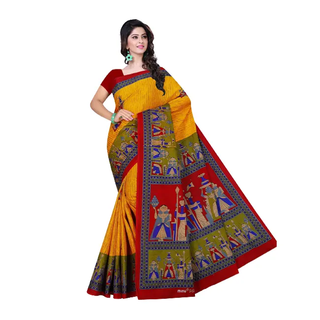 Sari in cotone Malai di alta qualità con produttori di opzioni multicolori dall'india