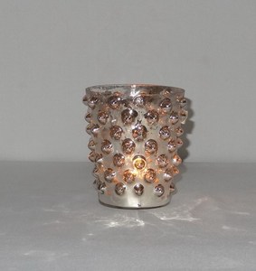 Vela votiva de cristal mercurizado para bodas, recipiente de vela en relieve para decoración del hogar, estilo moderno y lujoso, mate votivo - Product Image 6