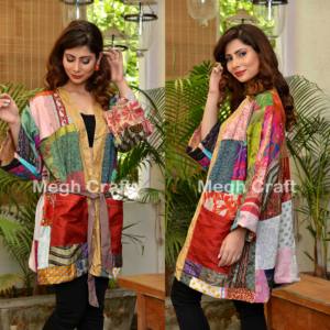 Bohemian Floral Embroidered Cotton Bomber Jacket Vintage Patchwork <b>Shrug</b> <b>Women's</b> Breathable Eco-Friendly - Product Image 6