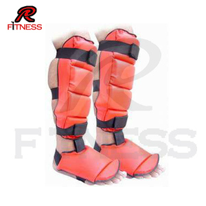 Espinilleras de Cuero de Alta Calidad para Kickboxing y MMA, Espinilleras de Cuero Rojas para MMA - Product Image 3