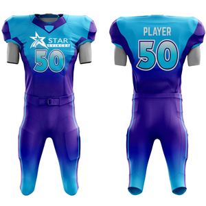 Uniformes de fútbol americano sublimados de fabricante profesional de alta calidad, camisetas deportivas de último estilo, camisetas con bandera transpirable - Product Image 2