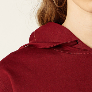 Sudadera con capucha con logotipo personalizado para mujer, top corto con capucha para niña, Sudadera con capucha de gran tamaño para mujer - Product Image 5