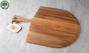 Pala para pizza de madera de acacia con mango, herramientas sostenibles para hornear y servir pizza - Product Image 2