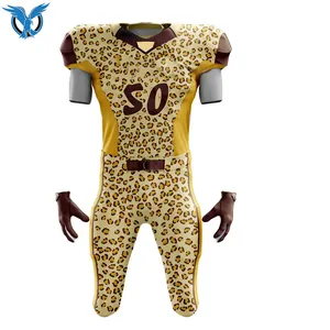 Conjunto de Uniforme de Fútbol Americano Sublimado Personalizado para Hombre, Estampado de Cebra, 50 Unidades, Transpirable, Ajustado, con Guantes Rojos y Cinturón - Product Image 5