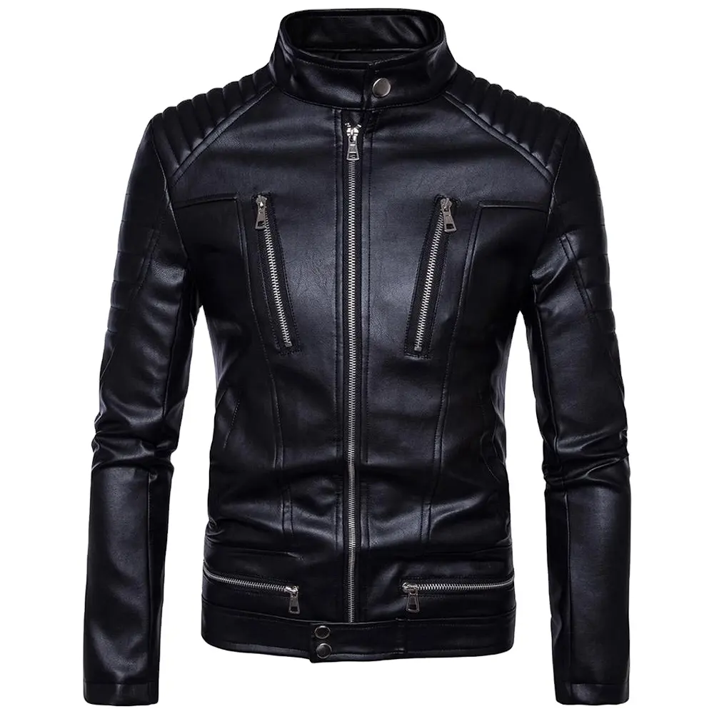 PAKISTAN FACTORY men's leather jackets- genuine leather fashion streetwear coat leather jacket for men stylish