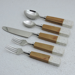 Juego de cubiertos de cocina de nuevo diseño con mango de resina azul y acero inoxidable, superventas - Product Image 2