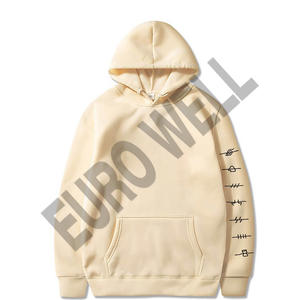 Sudadera con capucha de gran tamaño personalizada para hombre de algodón 100% más vendida, ropa de calle de moda sin marca con diseño forrado, tejido de punto de talla grande - Product Image 4