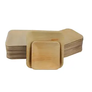 Disposable Eco Friendly Crockery Bamboo Fiber Tableware Plates Bamboo Melamine Plates for Catering Restaurant Party from Factory