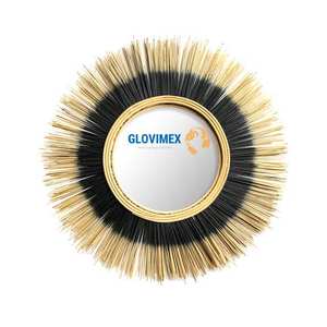 Espejo colgante de pared para decoración de interiores, cristal de ratán, algas marinas, Estilo Vintage único, de Vietnam - Product Image 4