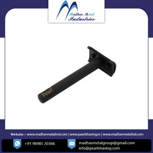 Maquinilla de Afeitar de Doble Filo Ajustable Pearl para Hombre con Mango de Latón y Hojas de Acero Inoxidable - Uso Profesional en Barberías - Product Image 5