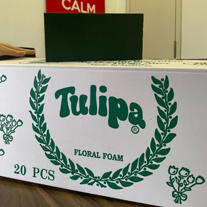 อิฐโฟมลายดอกไม้แบบแห้งขนาดเล็กสีเขียว - Product Image 1