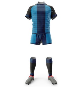 Conjuntos de uniformes de rugby personalizados 100% poliéster, característica transpirable con logotipo de sublimación e impresión de números - Product Image 5