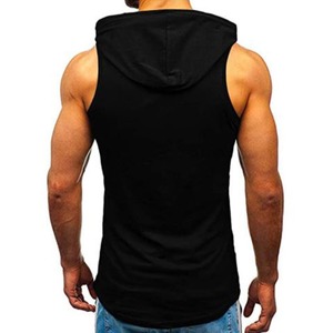 100% Cotton Gym Fitness Breathable Ribbed Absorb Sweat <b>Wife</b> <b>Beater</b> Tank <b>Tops</b> Men - Product Image 3