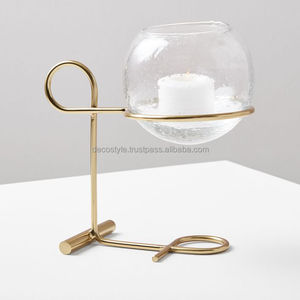 <b>Glass</b> <b>Globe</b> Centerpiece Candle Holder - Product Image 1