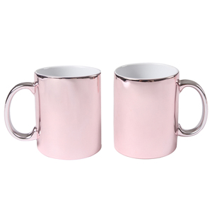 Tazas de Café de Cerámica Sublimadas, Personalizables, con Superficie de <span class=keywords><strong>Espejo</strong></span> de 11 oz, al por Mayor, con Asa, <span class=keywords><strong>Taza</strong></span> Brillante <span class=keywords><strong>Rosa</strong></span> - Product Image 4