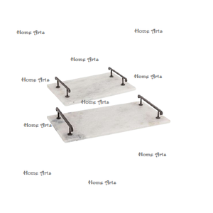 Marble White And Black Color Food Serving Tray With Deluxe Quality Rectangular Shape <b>Chocolates</b> Tray In Bulk - Product Image 2