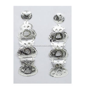 Pendientes bordados de la India para mujer, joyería de moda, multicolor - Product Image 3