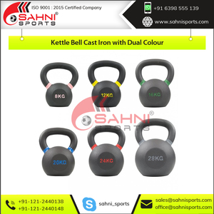 Dual Color Cast Iron Kettlebell <b>Strength</b> <b>Training</b> Cast Iron Kettlebell Heavy Duty Cast Iron Kettlebell - Product Image 4