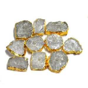 100% bolsa de joyería de terciopelo personalizada perilla galvanizada de mezcla de cuarzo de cristal | Comprar perilla de ágata curativa - Product Image 1
