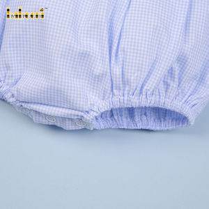 Combinaisons de luxe pour bébés garçons à motifs géométriques élégants, vêtements de détente, fermeture à boutons, broderie artisanale personnalisée OEM/ODM - BB2865 - Product Image 6