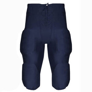 Maillot de football américain personnalisé pour homme, noir et bleu, en mesh, sans manches, col en V, anti-humidité, numéros d'équipe 22 - Product Image 2