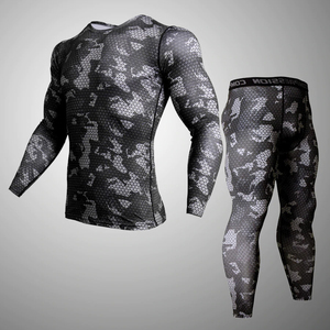 Wholesale Compression Pants Shirt Top Long Sleeve <b>Jacket</b> Set Suit Face Cover Gym Fitness Sets 5Pcs Men's <b>Workout</b> Clothes - Product Image 5