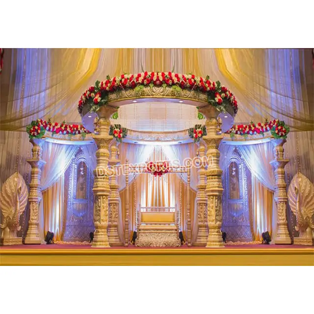 Mandap de casamento de fibra fantástica, malásia, grande designer de casamento, devdas mandap, sul, indiana, mandala configuração