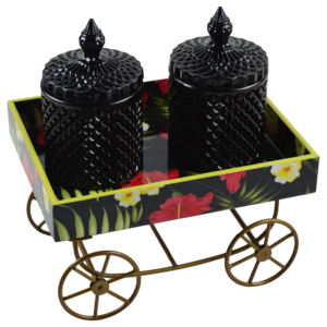 Pot de cire à bougie de bonne conception avec finition en émail, support de conception avec verre, pot de cire de stockage de soja, Design décoratif de maison - Product Image 4