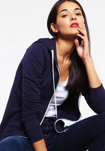 เสื้อกันหนาวมีฮู้ดสำหรับผู้หญิง,สไตล์ใหม่แบบรูดง่ายมีฮู้ดสำหรับผู้หญิง - Product Image 2