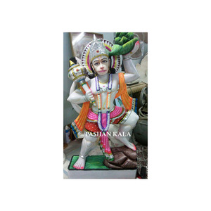 Statue en marbre blanc antique faite à la main, magnifique Statue du seigneur hanman - Product Image 1